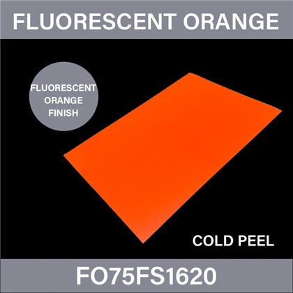 Lembaran foil dtf oren pendarfluor