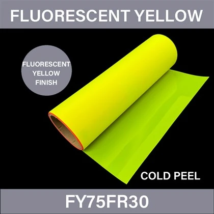Roll Filem Pemindahan DTF Kuning Pendarfluor